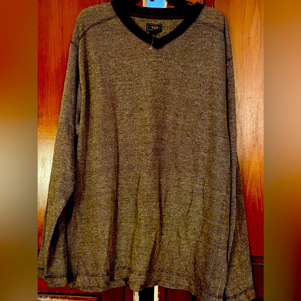 Men’s Route 66 Brown Thermal Like Long Sleeve Shirt. Size XL